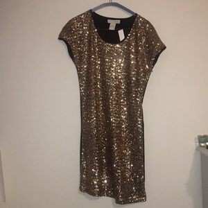 gold dance dress